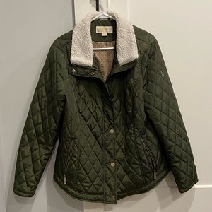Army Green Michael Korea Quilted Puffer Jacket